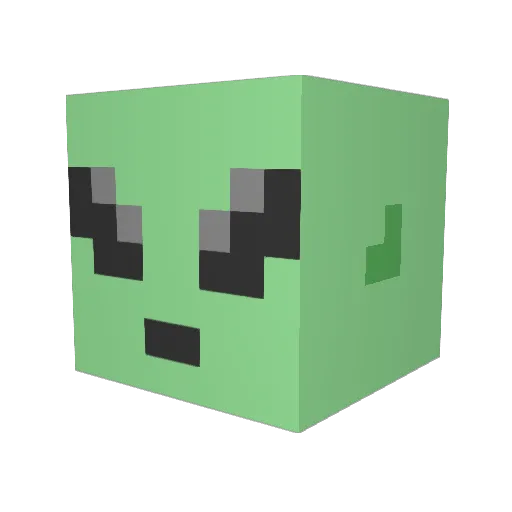NovaXP Minecraft avatar head, 3D render