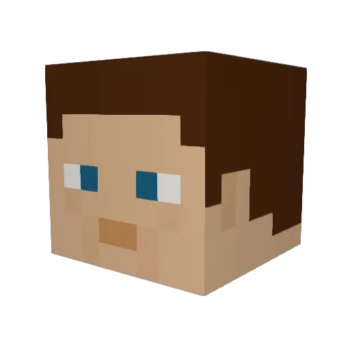 Nova_92 Minecraft avatar head, 3D render