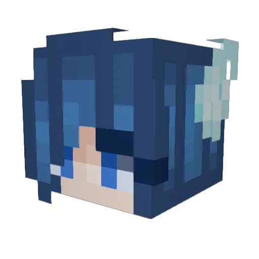 Nova_Born Minecraft avatar head, 3D render