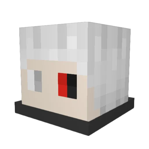 Nova_Niki Minecraft avatar head, 3D render