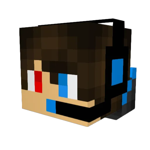 Nova_Nyx_ Minecraft avatar head, 3D render