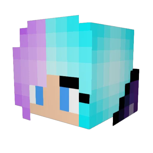 Nova_Peach Minecraft avatar head, 3D render