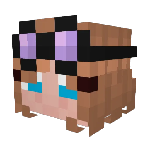 Nova_Yugi Minecraft avatar head, 3D render