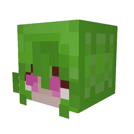 Nova_chan Minecraft avatar head, 3D render