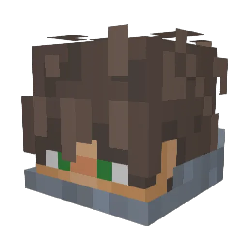 NovaahDK Minecraft avatar head, 3D render
