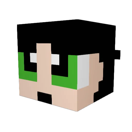 Novaca Minecraft avatar head, 3D render
