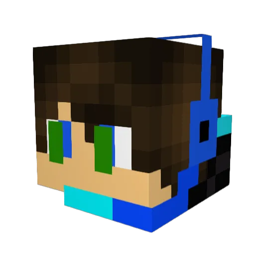 Novacalypse Minecraft avatar head, 3D render