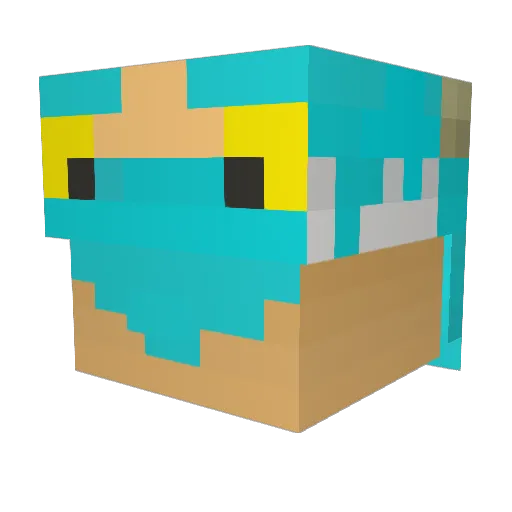 Novacula Minecraft avatar head, 3D render