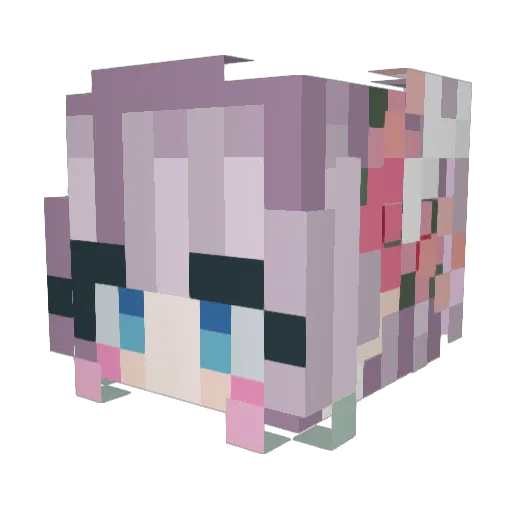 Novaerys Minecraft avatar head, 3D render