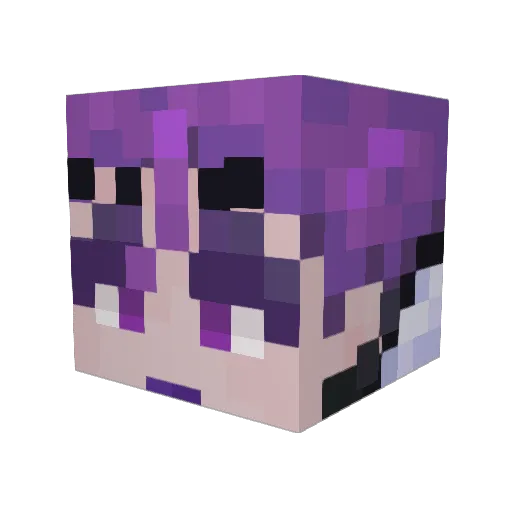 Novahlae Minecraft avatar head, 3D render