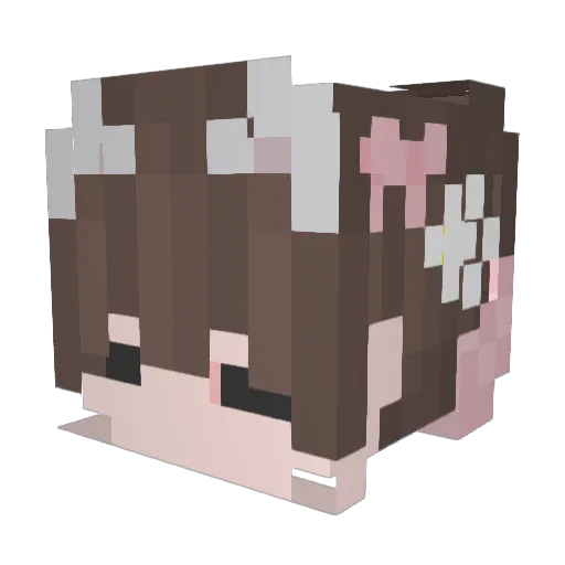 NovainBloom Minecraft avatar head, 3D render