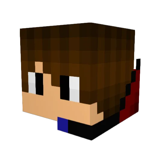 Novakplus Minecraft avatar head, 3D render