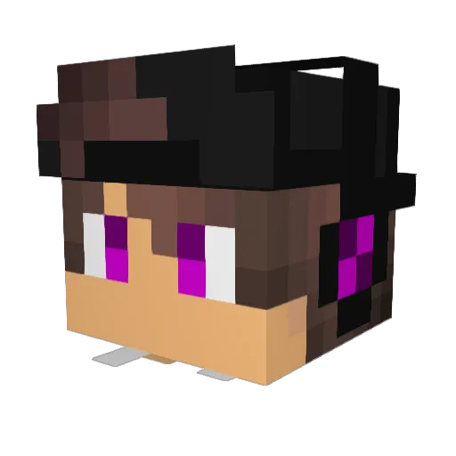 Novakuu Minecraft avatar head, 3D render