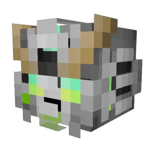 Novalana Minecraft avatar head, 3D render