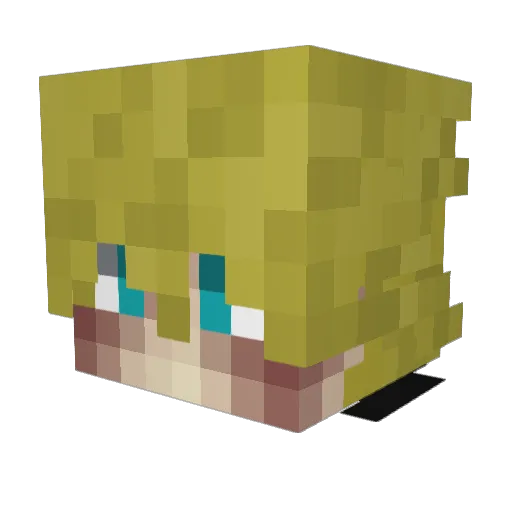 Novalith Minecraft avatar head, 3D render