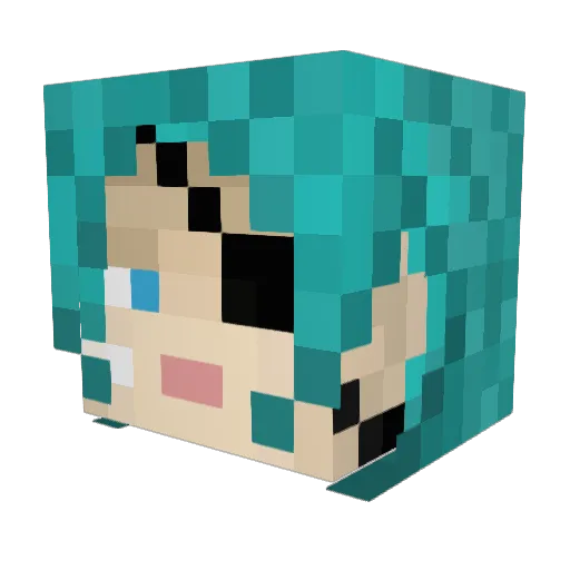 Novamaglarvano_ Minecraft avatar head, 3D render