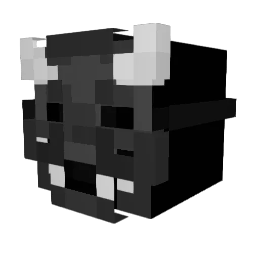 Novamber Minecraft avatar head, 3D render