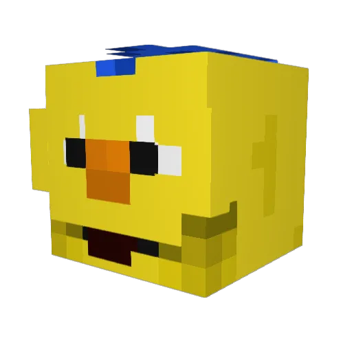 Novandora Minecraft avatar head, 3D render