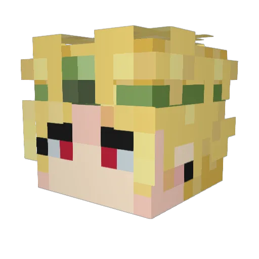 Novaniel Minecraft avatar head, 3D render