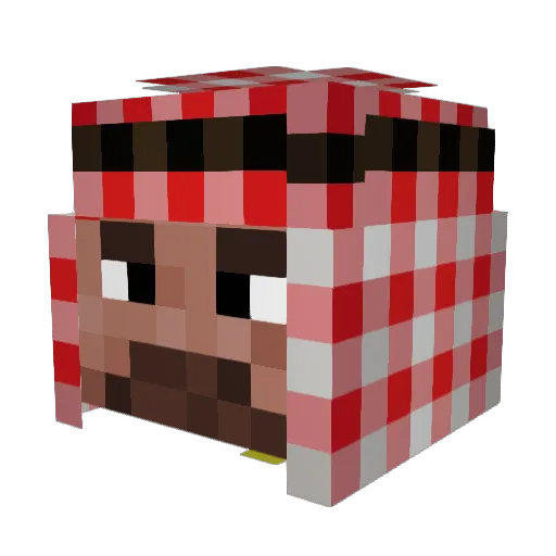 NovanitysGOATED Minecraft avatar head, 3D render