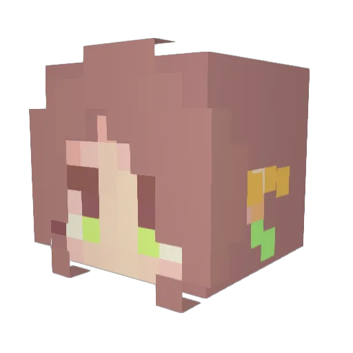 Novayur Minecraft avatar head, 3D render