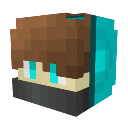 Novek04 Minecraft avatar head, 3D render