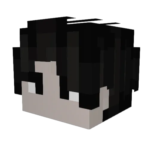 Noveki Minecraft avatar head, 3D render