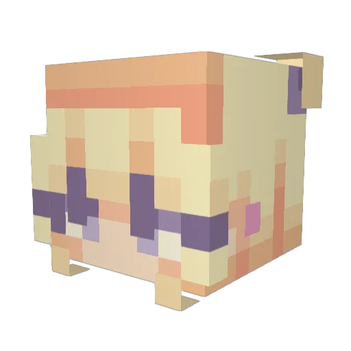 NovelHeart Minecraft avatar head, 3D render