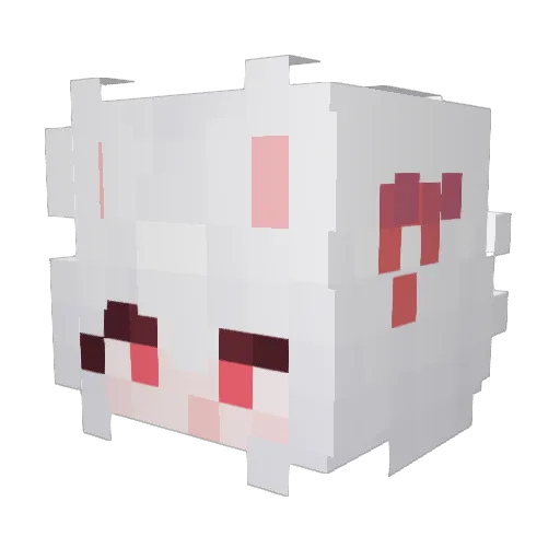 NovelSeola Minecraft avatar head, 3D render