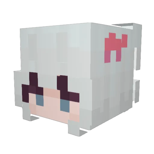 Novelpia Minecraft avatar head, 3D render