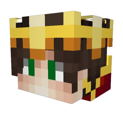 Novelsttt Minecraft avatar head, 3D render
