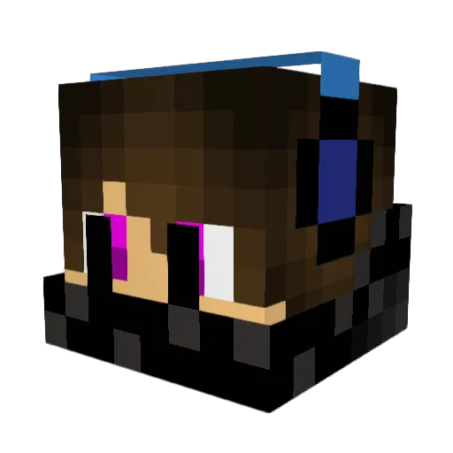 NoveltyHammer Minecraft avatar head, 3D render