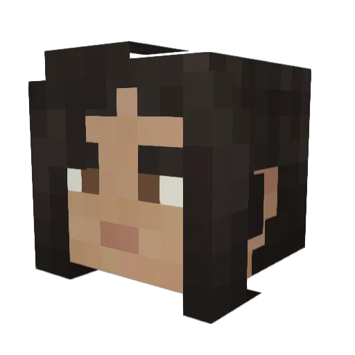 Novelyst Minecraft avatar head, 3D render