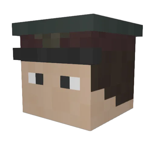 NovemDecion Minecraft avatar head, 3D render