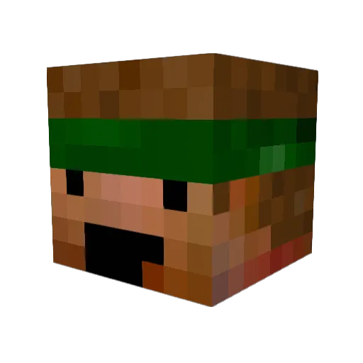 November1994 Minecraft avatar head, 3D render