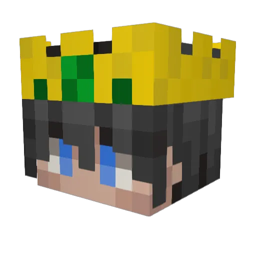 NovemberBlue Minecraft avatar head, 3D render