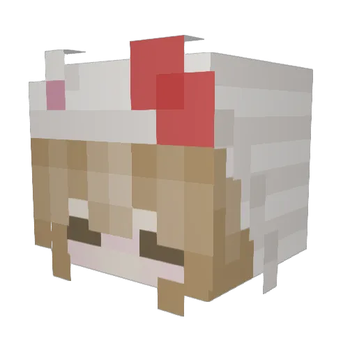 NovemberFox1 Minecraft avatar head, 3D render