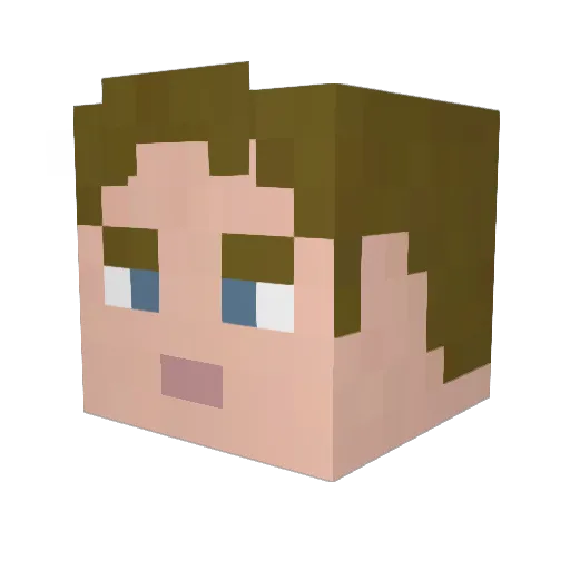 Novenic Minecraft avatar head, 3D render