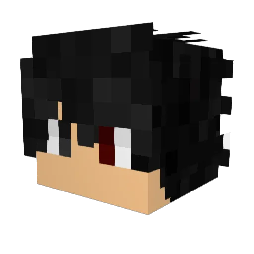 Noventicx Minecraft avatar head, 3D render
