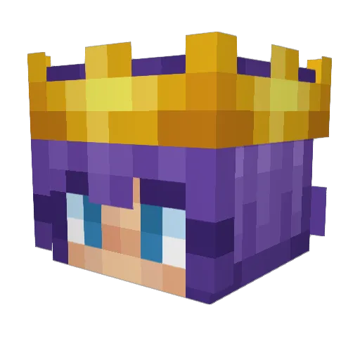Novern Minecraft avatar head, 3D render