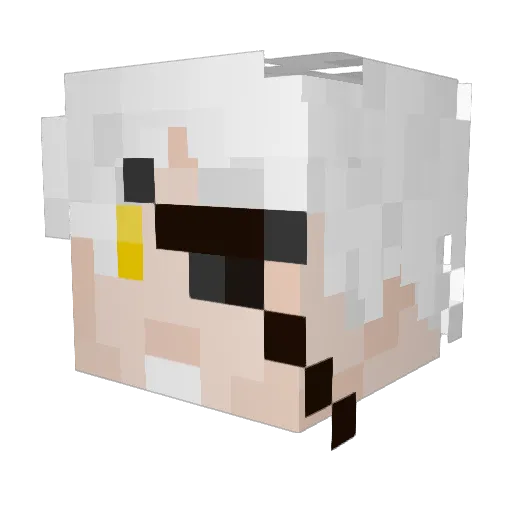 Novero Minecraft avatar head, 3D render