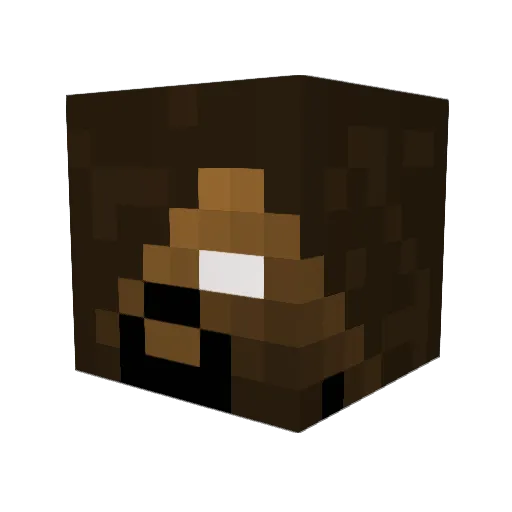 Noviak Minecraft avatar head, 3D render