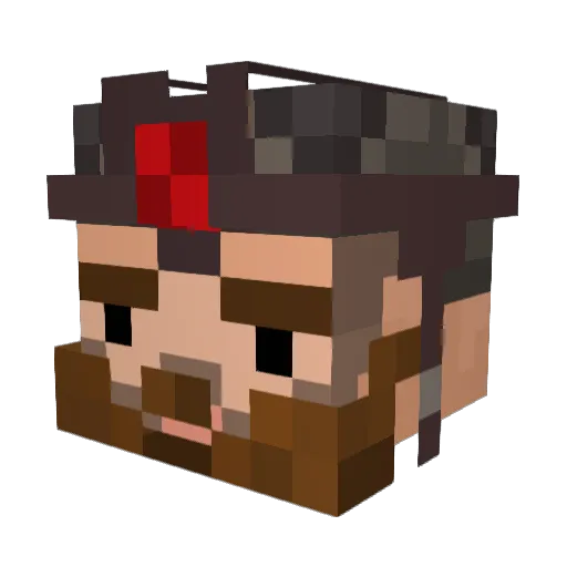 Novicememe Minecraft avatar head, 3D render