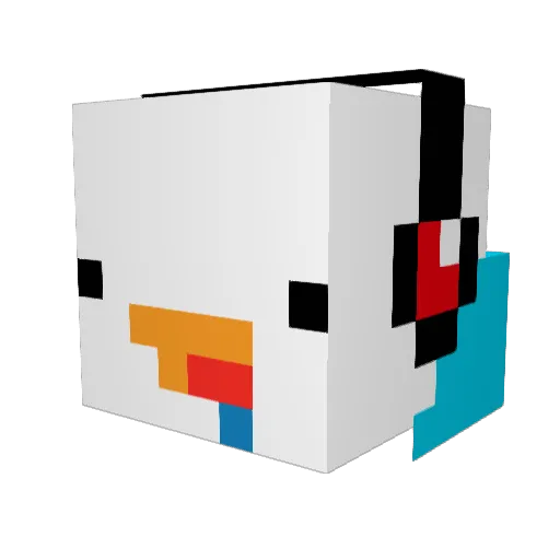Novicion Minecraft avatar head, 3D render