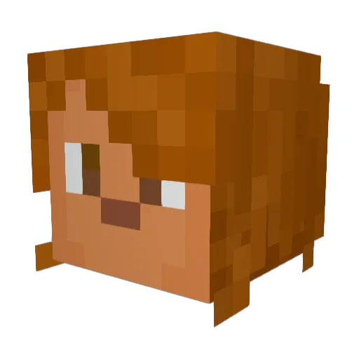 NoviiTwig Minecraft avatar head, 3D render