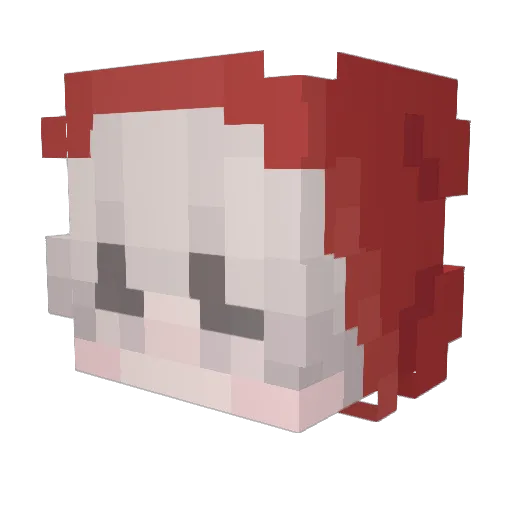 Novikel Minecraft avatar head, 3D render