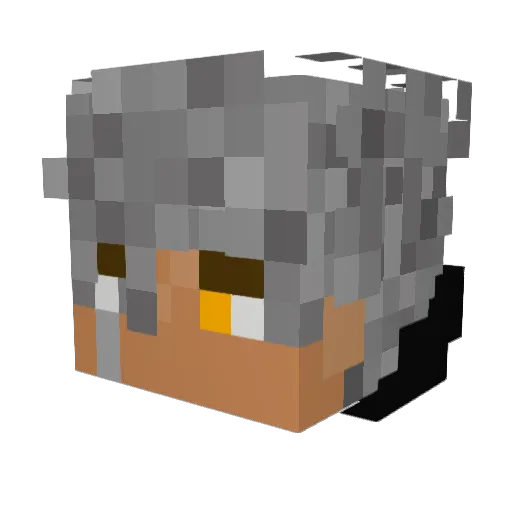 Noviryx Minecraft avatar head, 3D render