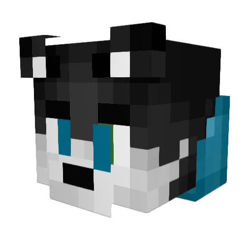 Novrut Minecraft avatar head, 3D render
