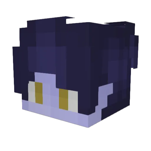 Novulu Minecraft avatar head, 3D render