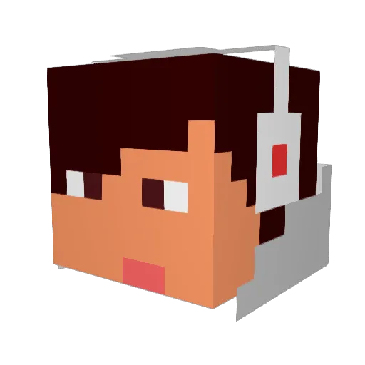 NovumBattle Minecraft avatar head, 3D render